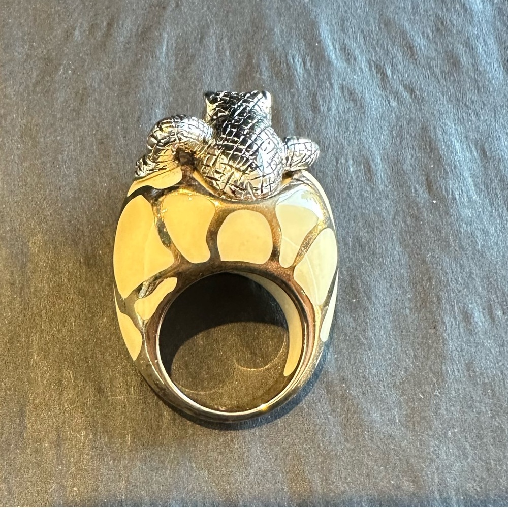 This unique one-of-a-kind alligator ring.